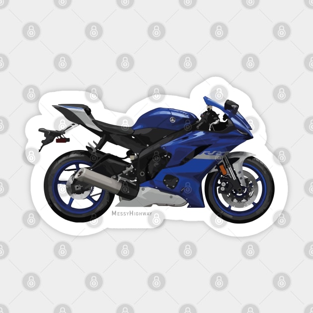 Yamaha r6 blue and white hot sale